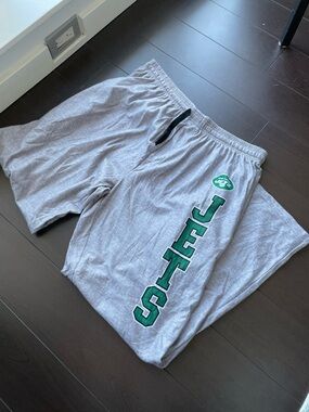 NEW New York Jets NFL Football Gray Lounge Pants with Green Jets Logo